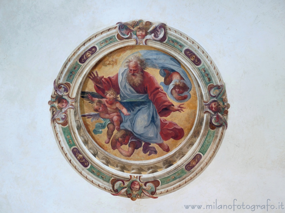 Sesto San Giovanni (Milan, Italy) - God the Father blessing in the Oratory of Santa Margherita in Villa Torretta